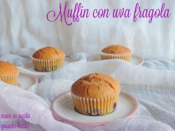Muffin con uva fragola